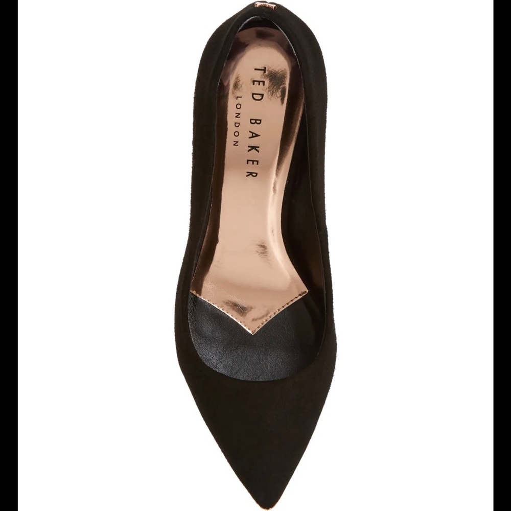 Ted Baker Eriin Black Suede Pump Heel Dress Shoes - Picture 4 of 13